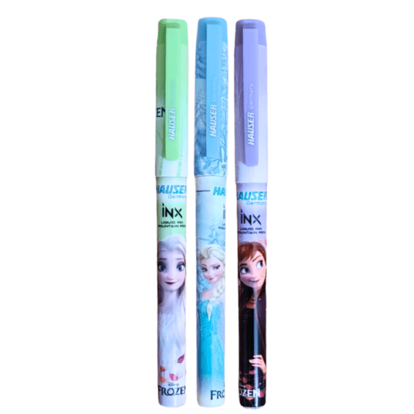 Frozen Characters Liquid Ink Fountain Pens Pack 3 Kids