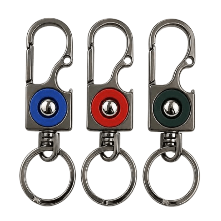 Premium Metal Keychain Holder with Durable Clip-On Clip