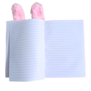 Cute Cartoon Fluppy Diary with Soft Plush Feather for Girls