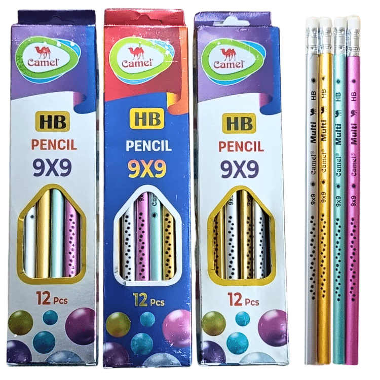 CAMEL PAck of 3 lead pencils Camel 9x9 HB Lead Pencils Pack of 3 with Eraser