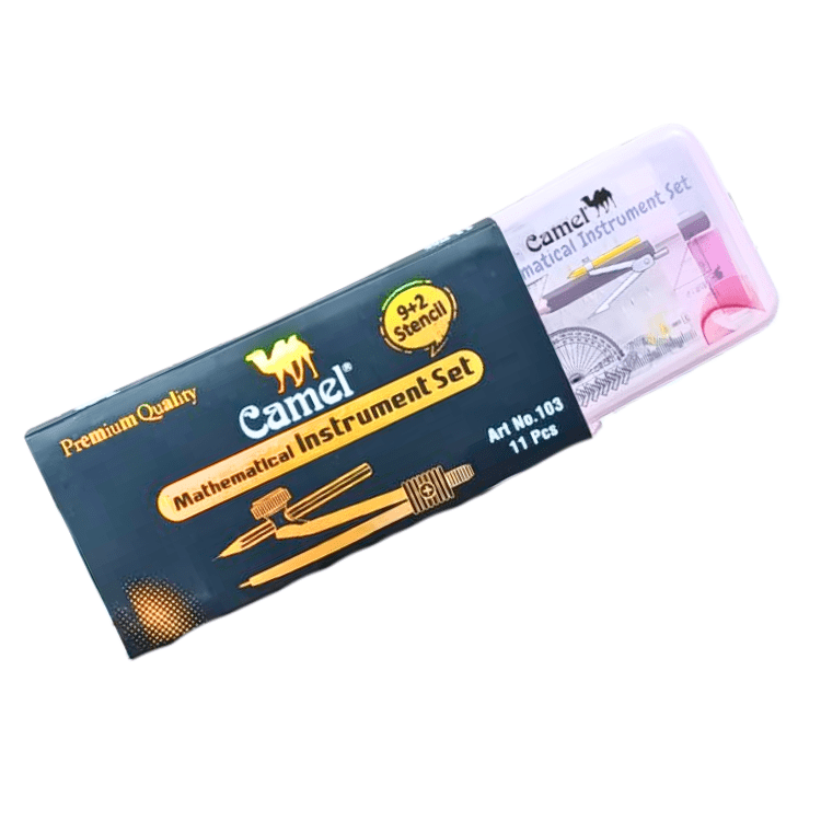 Camel Mathematical Instrument Set 11 Pieces Geometry Box