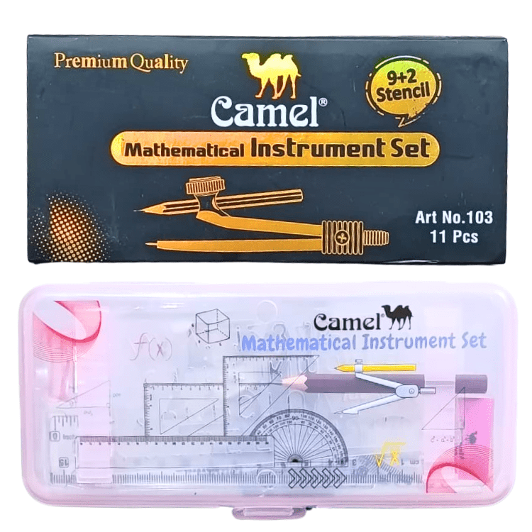 Camel Mathematical Instrument Set 11 Pieces Geometry Box