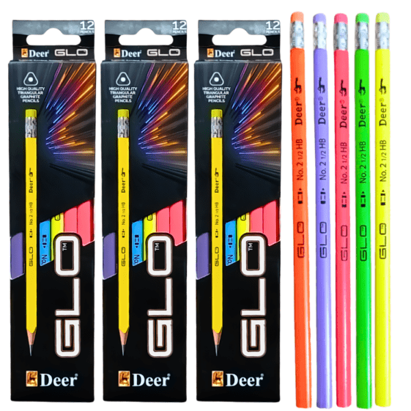 Deer Glo HB Lead Pencils Pack of 36 for Students