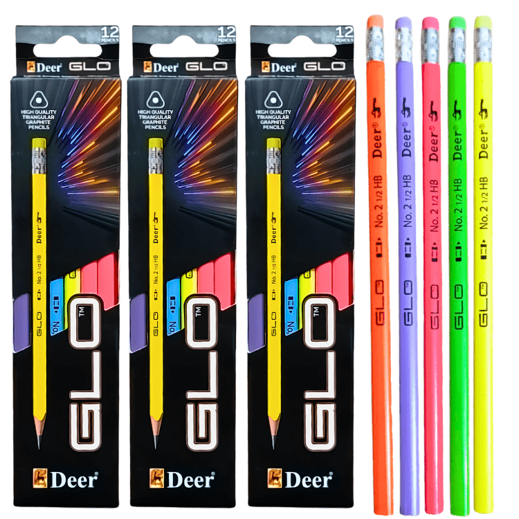 Deer Glo HB Lead Pencils Pack of 36 for Students