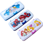 Kiku Cartoon Pencil Box Kids 2 Compartments – School