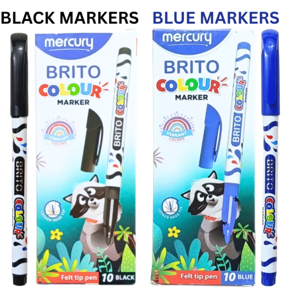 Mercury BRITO Markers Blue & Black – Premium Markers
