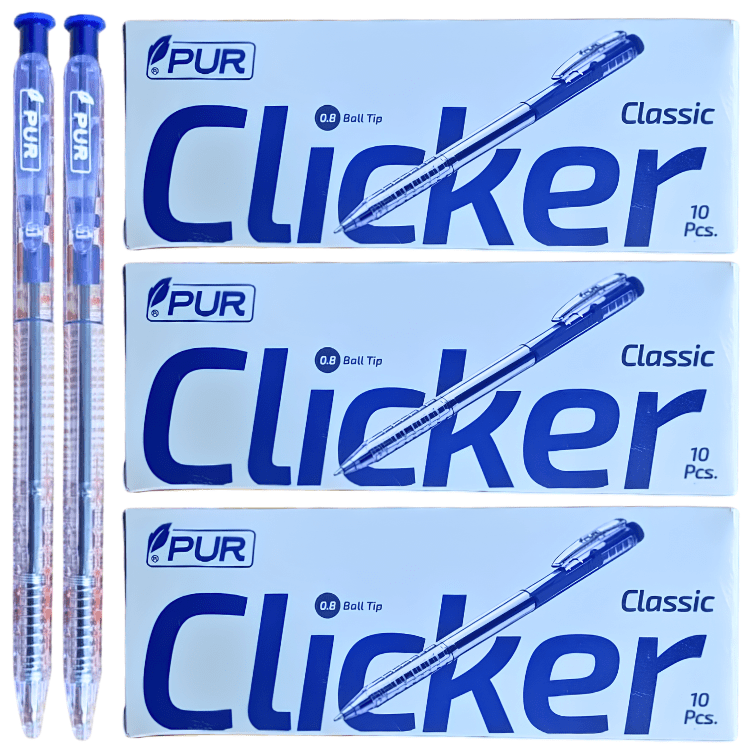 PUR CLICKER BALLPOINTS (1) Camel Plastic Pencil Box Geometry Case for Kids