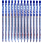 PUR Classic Clicker Ballpoint Pens Pack of 10 Blue
