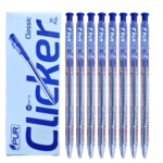 PUR Classic Clicker Ballpoint Pens Pack of 10 Blue