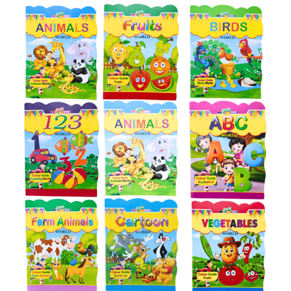 Kids Early Learning Colouring Book – ABC 123 & More