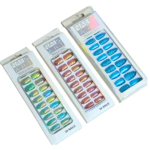 24 Pcs Artificial Nails Shiny & Matte Natural Look