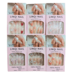 Premium Press-On Nails for Girls 12 Pcs with Stickers