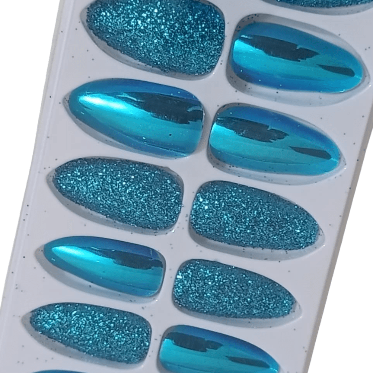 24 Pcs Artificial Nails Shiny & Matte Natural Look