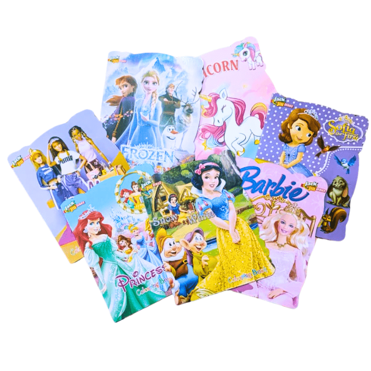 3 Coloring Books Different Characters Girls – Fun Set