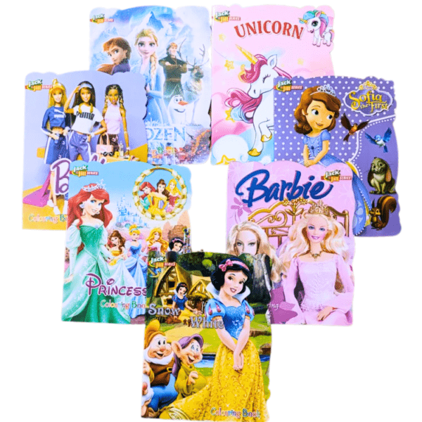 3 Coloring Books Different Characters Girls – Fun Set
