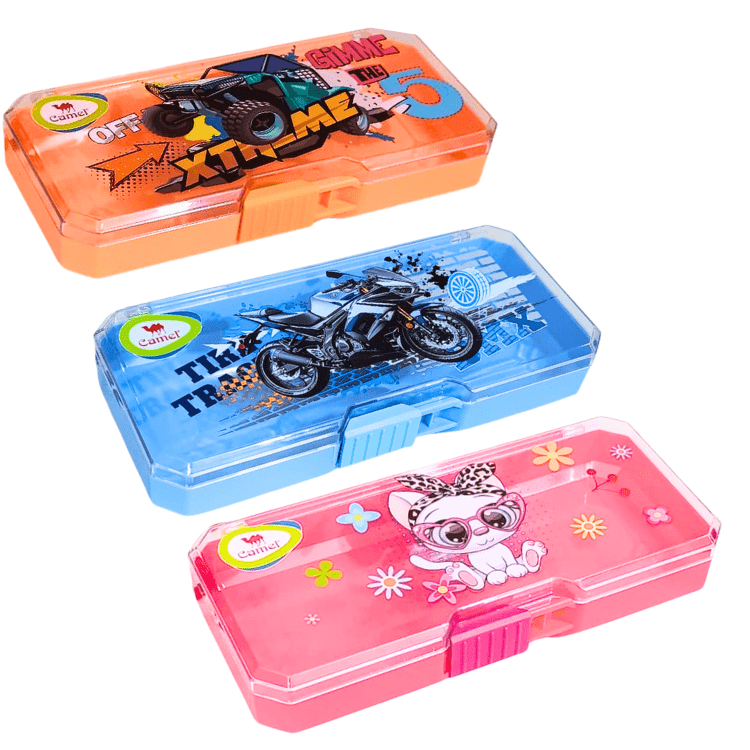 Camel Plastic Pencil Box Geometry Case for Kids