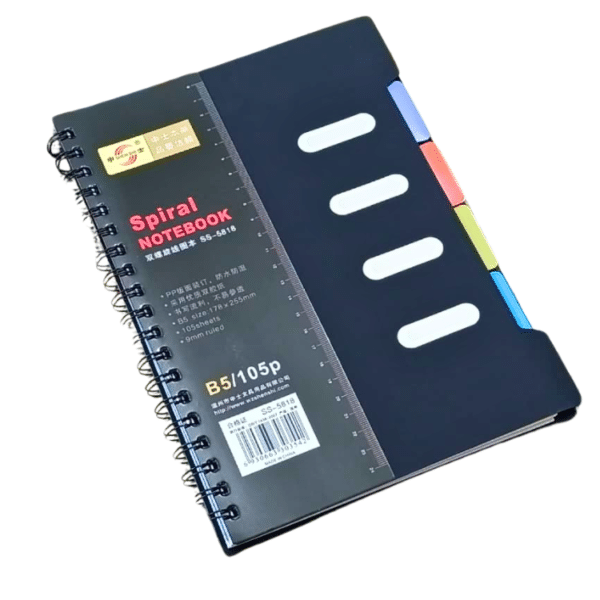 B5 Spiral Notebook Diary 105 Pages – School & Office