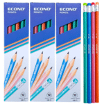 ECONO Lead Pencils with Erasers – Pack of 3