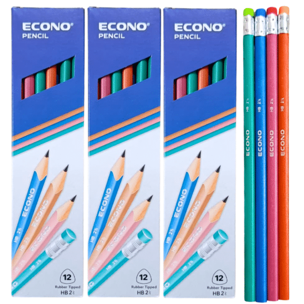 ECONO Lead Pencils with Erasers – Pack of 3