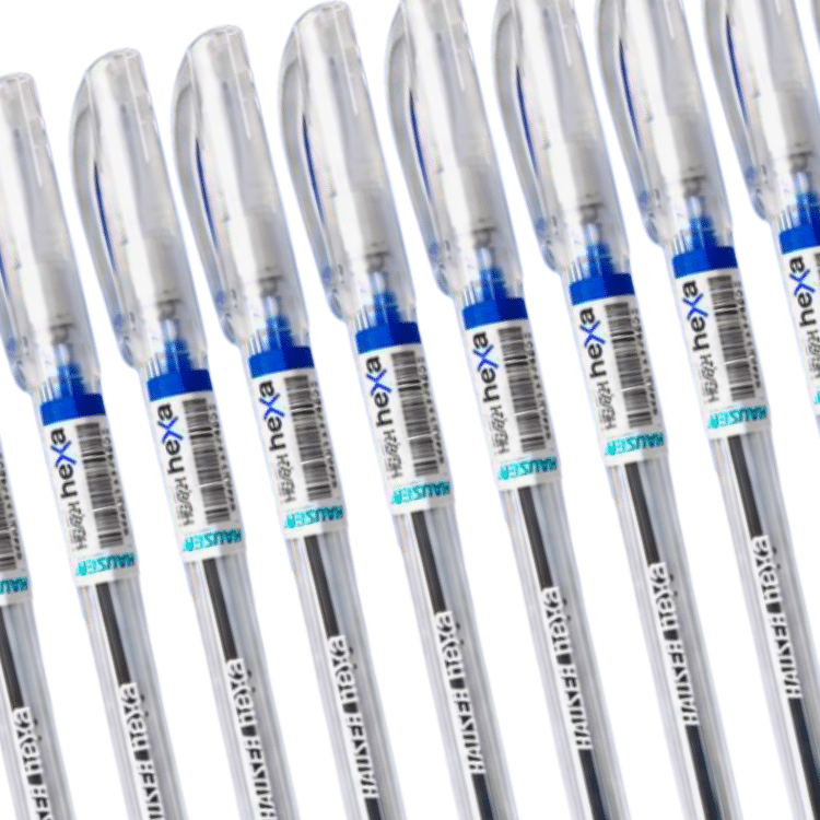 Hauser Hexa Ballpoints Pack of 3 – Blue Pens