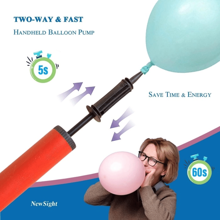 Manual Balloon Air Pump Inflator – 1 Pc