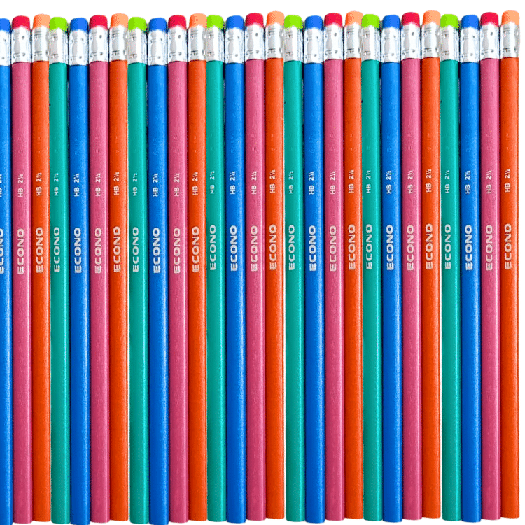 ECONO Lead Pencils with Erasers – Pack of 3