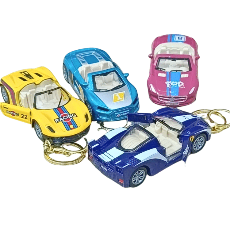 Mini Metal Racing Car Keychain – 1 Pc | Random Design